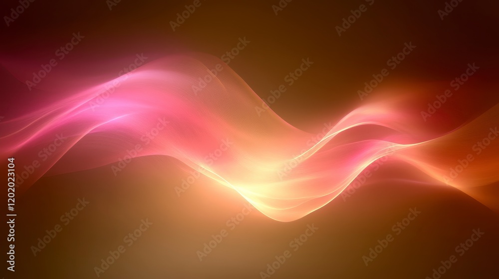 Obraz premium Abstract Glowing Wave Background Pink and Gold Swirls Soft Light Elegant Design