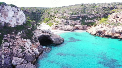 Coastline and turquoise sea, Majorca, Balearic Islands