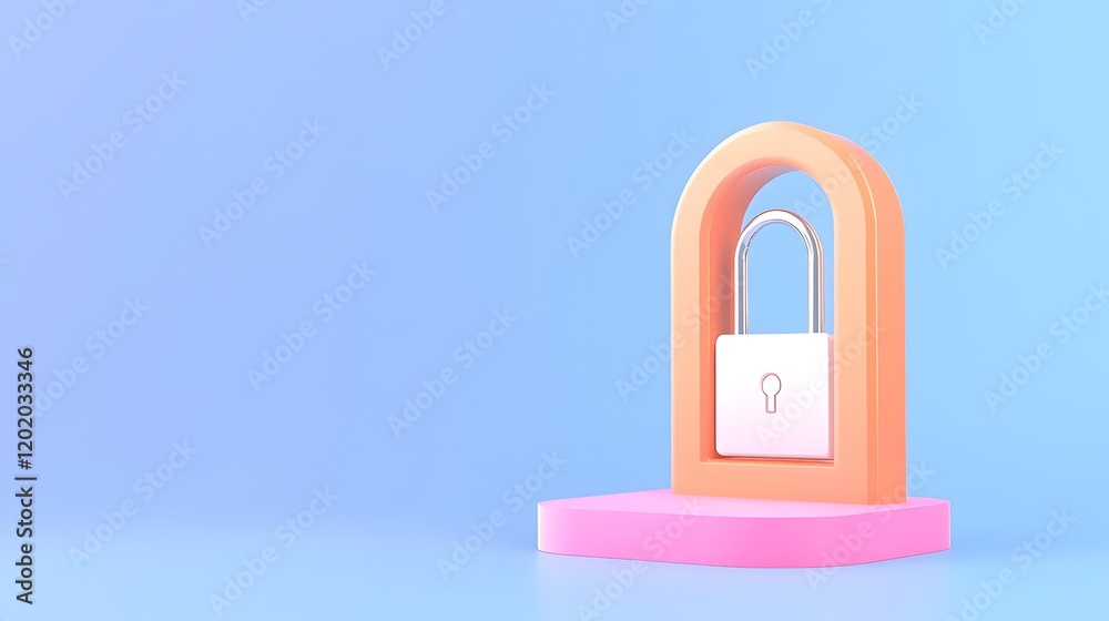 Digital Folder Lock - Secure Online File Storage and Data Protection Concept
