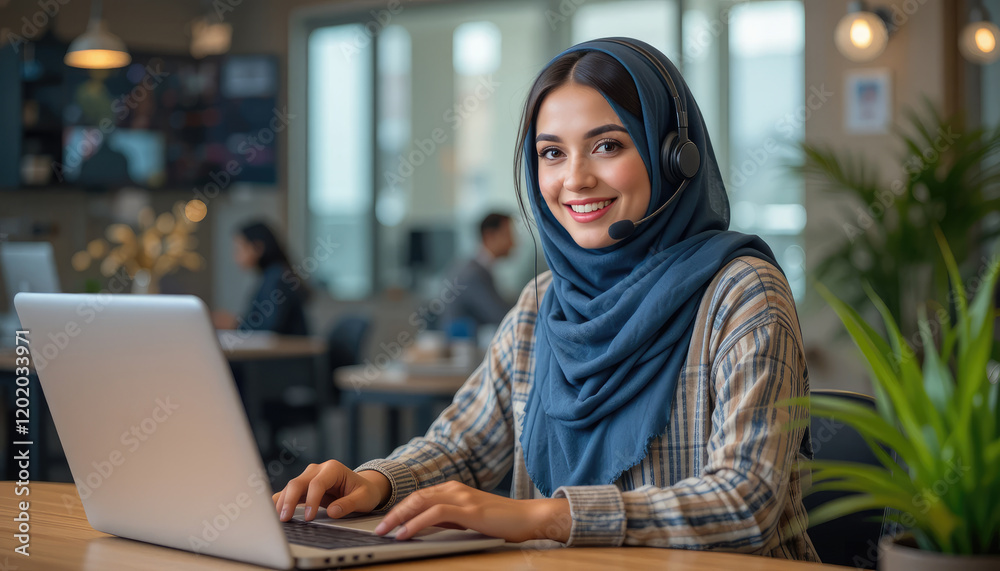 Call center, telemarketing and customer service with a business woman working in an office and consulting on a headset. Call center, telemarketing and customer service with a business woman working in an office and consulting on a headset.