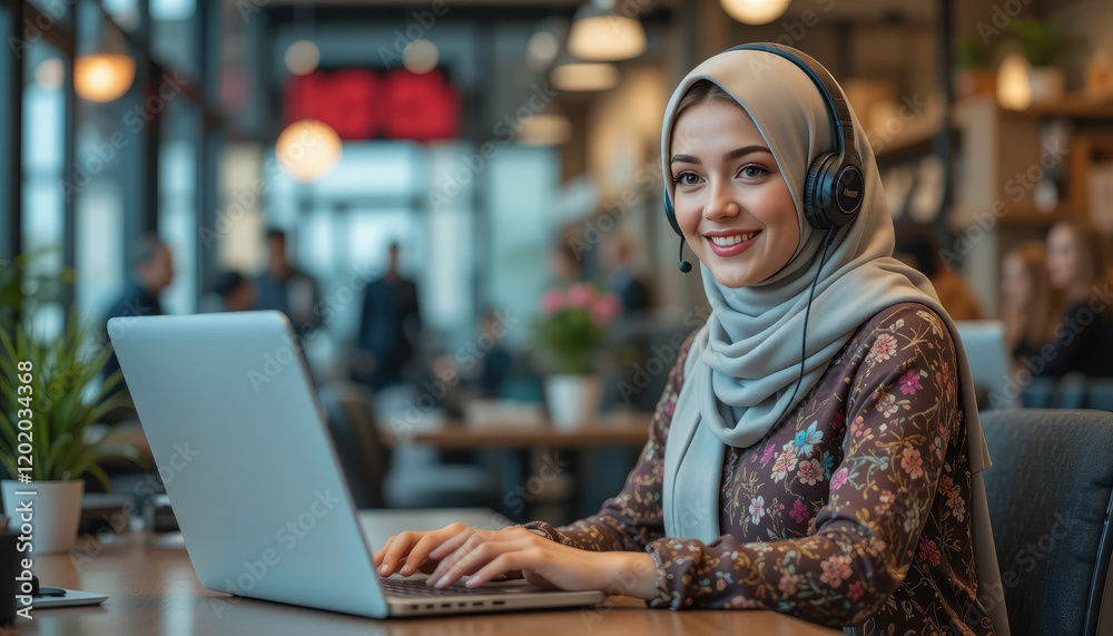 Call center, telemarketing and customer service with a business woman working in an office and consulting on a headset. Call center, telemarketing and customer service with a business woman working in an office and consulting on a headset.