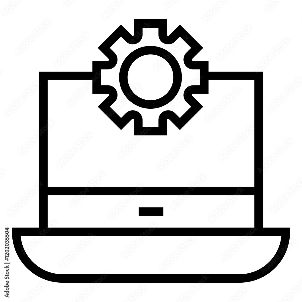 Laptop vector icon Laptop vector icon