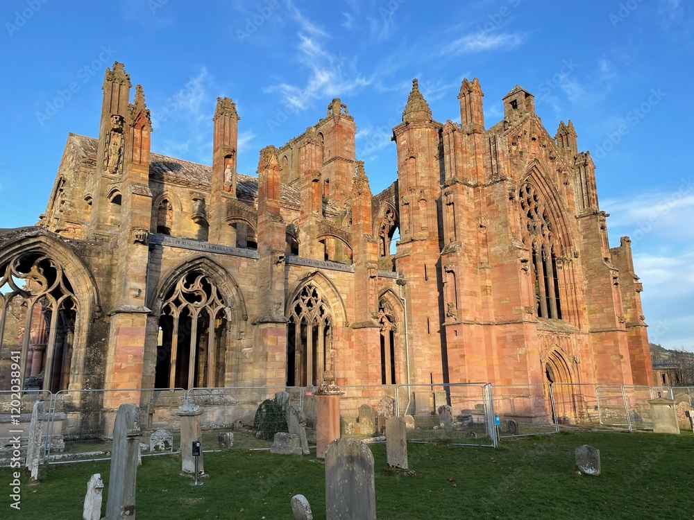 Fototapeta premium Old Abbey located in Melrose Scotland