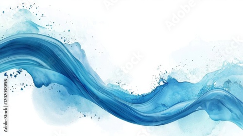 Bright and inviting ocean wave design with ample copy space.