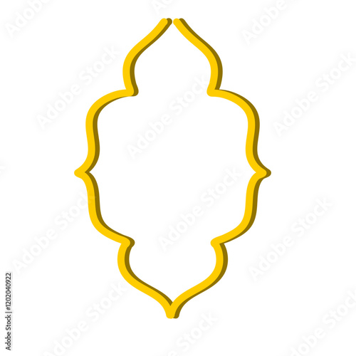 Gold Islamic window shape