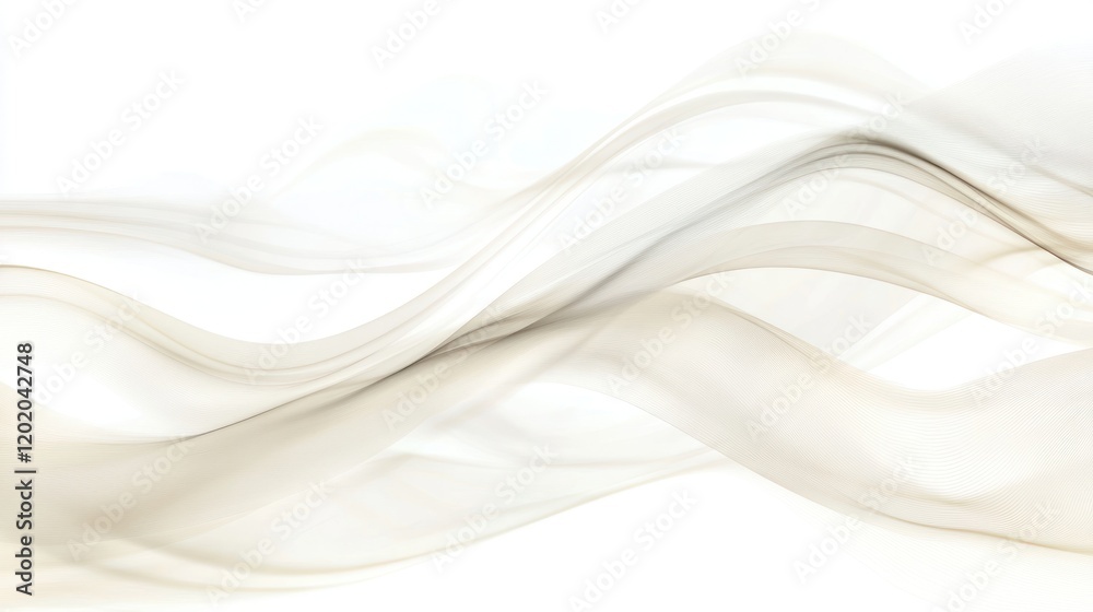 Abstract Smoke Waves on White Background Abstract Smoke Waves on White Background