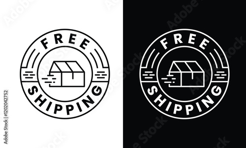Free shipping circular stamp logo design