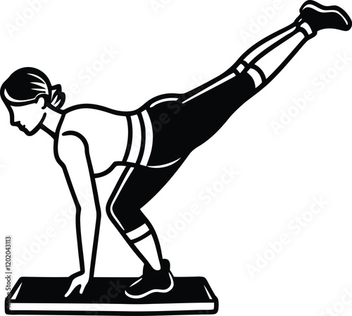 One Legged Reverse Plank Bridge exercise silhouette vector art, One Legged Reverse Plank Bridge exercise line art vector, One Legged Reverse Plank Bridge exercise vector design