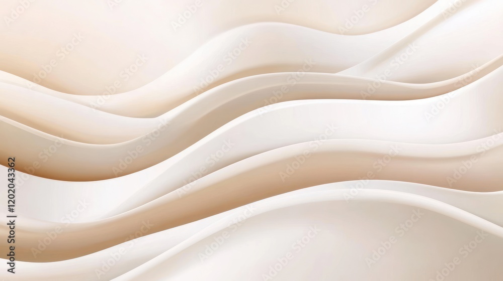 Obraz premium Abstract White and Beige Waves