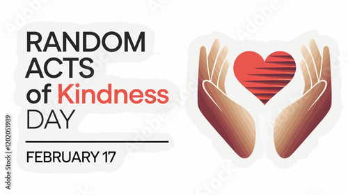 Random Acts of Kindness Day design template concept