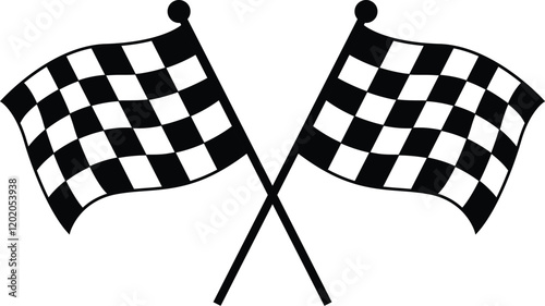 crossed checkered racing flag NASCAR flag finish checkered flag eps Ai vector file png jpeg.