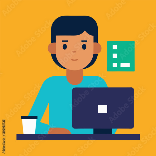 businessman working on computer