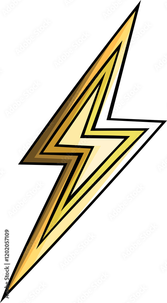 Cartoon Yellow Lightning Bolt Icon Cartoon Yellow Lightning Bolt Icon