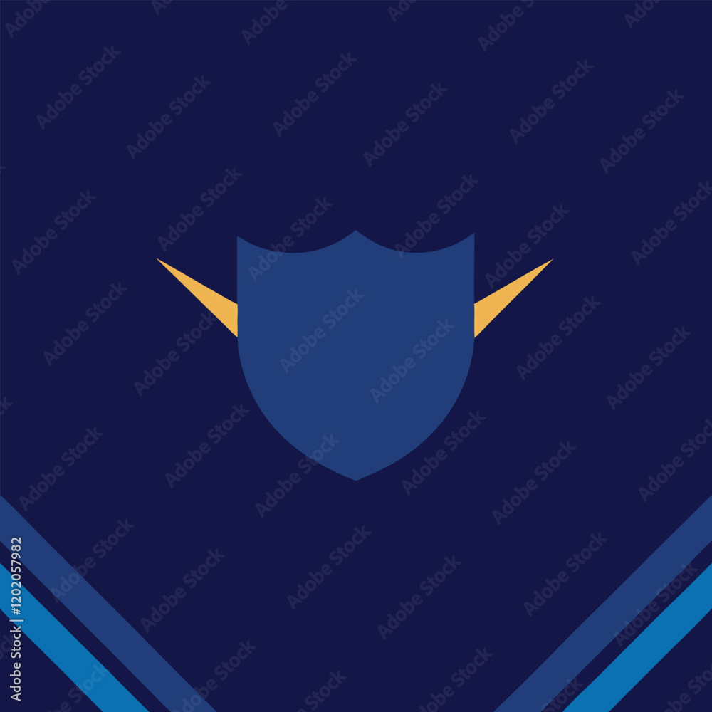 blue shield with ribbon blue shield with ribbon