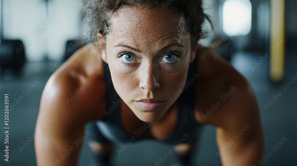 A woman performing deadlifts in a gym, her expression showing focus and determination A woman performing deadlifts in a gym, her expression showing focus and determination