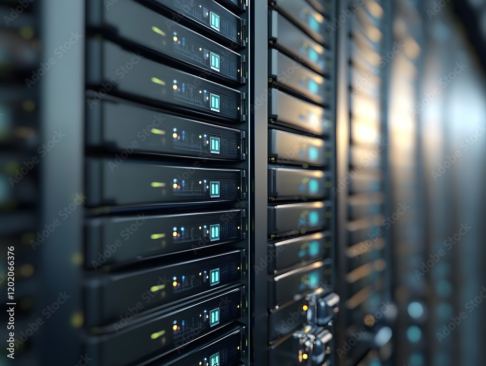 A close-up view of a modern data center with rows of server racks, showcasing the intricate design and technology powering digital infrastructures. A close-up view of a modern data center with rows of server racks, showcasing the intricate design and technology powering digital infrastructures.