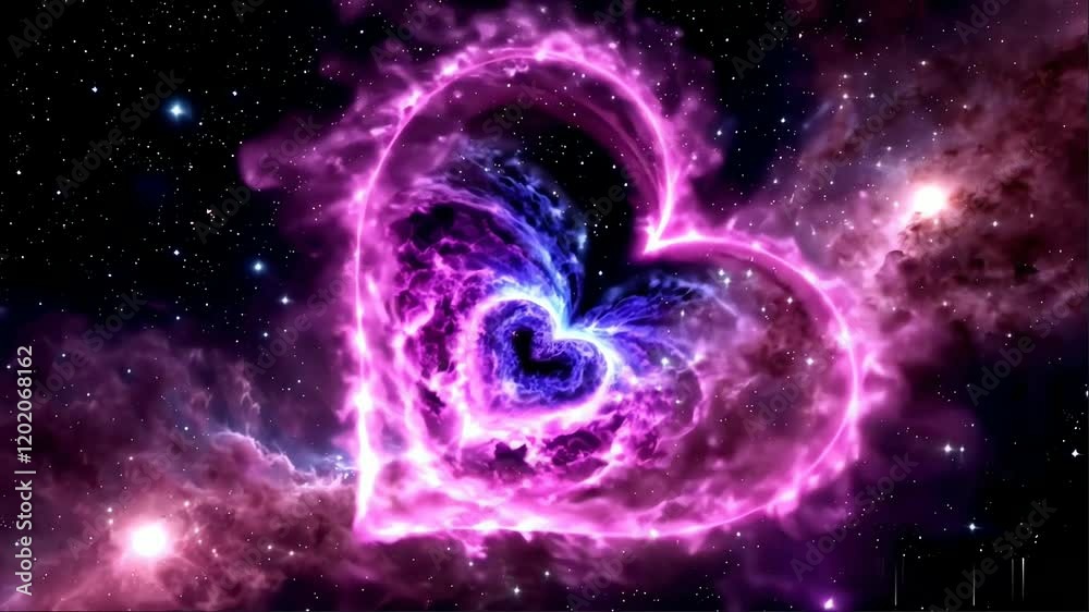 Nebula in the galaxy forming a heart for people in love Nebula in the galaxy forming a heart for people in love