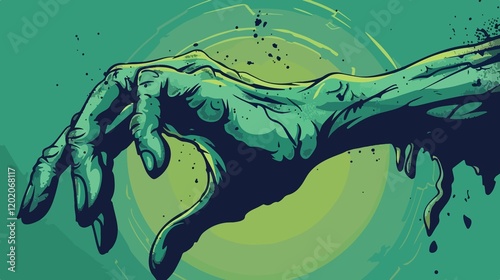 Cartoon Zombie Hand Vector Isolated Illustration
