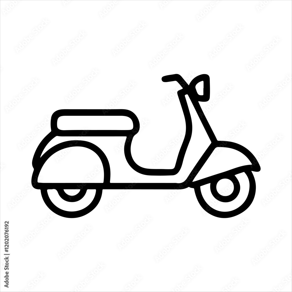 scooter motorbike silhouette Vector illustration white background scooter motorbike silhouette Vector illustration white background