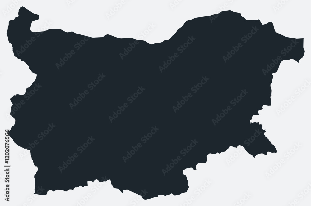 Bulgaria map. Just a simple border map. Shape of the country. Flat blank Bulgaria outline. Vector boundary illustration. Bulgaria map. Just a simple border map. Shape of the country. Flat blank Bulgaria outline. Vector boundary illustration.