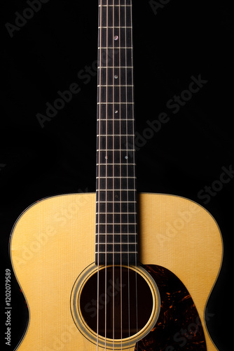 Wallpaper Mural Detail of a typical modern classical guitar, fretboard, shoulder, rosette Torontodigital.ca