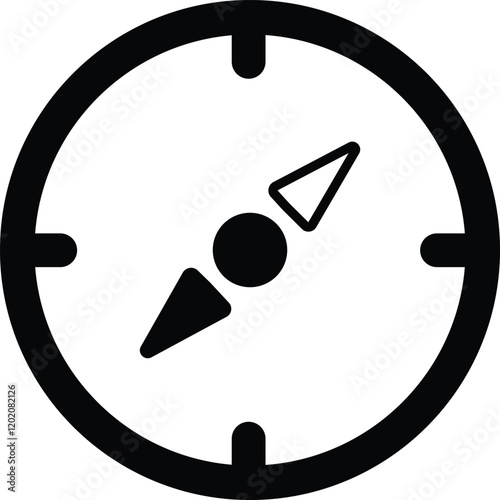 Compass icon isolated on white background. Modern flat compass. business, marketing, Trendy Simple vector symbol for web site design or button. Logo illustration.
 
