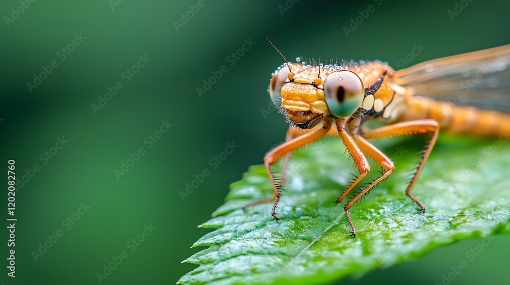 Dragonfly is standing on a leaf Dragonfly is standing on a leaf