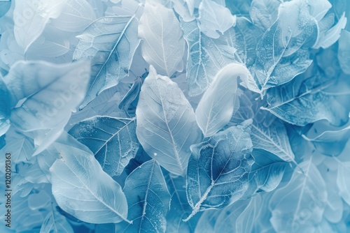Wallpaper Mural Pixel Perfect Picture of Frozen Leaves in Ice for Skincare Concept Torontodigital.ca