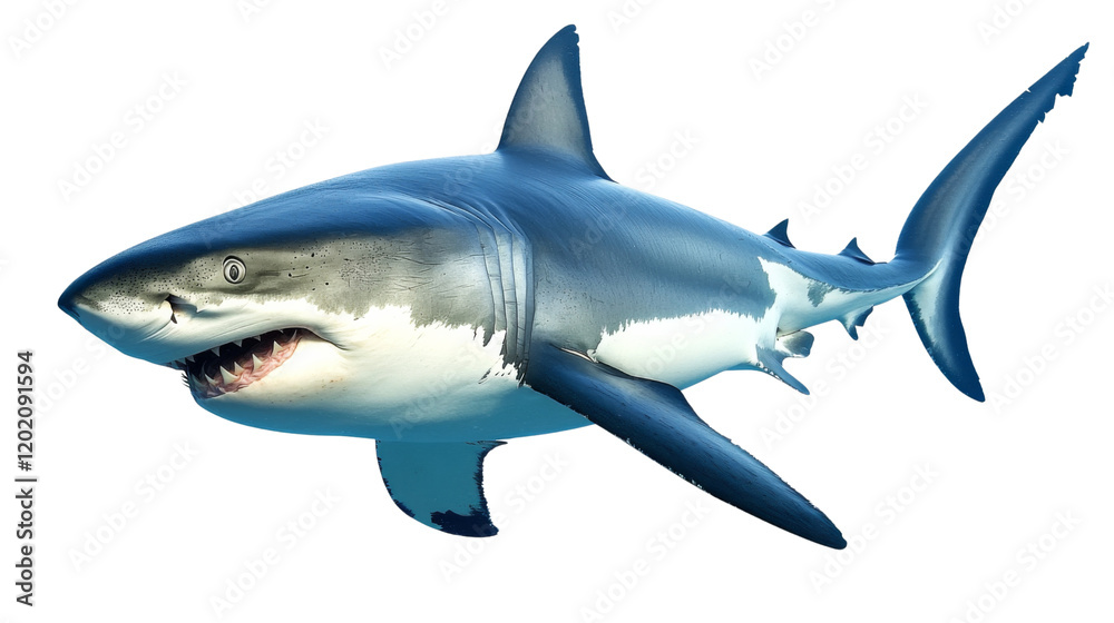Obraz premium Shark, isolated on transparent background