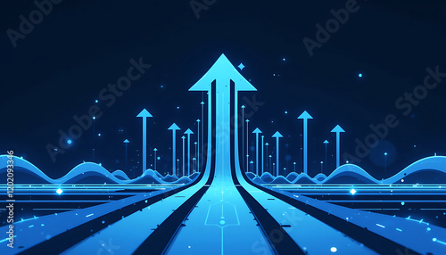 Strategy stock chart financial graph analysis market exchange on growth business technology background with money diagram trade investment or digital progress candlestick finance data global success 