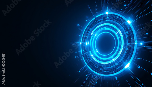 Technology digital interface artificial intelligence hologram future network abstract background computer ai information futuristic communication concept or virtual data cyberspace innovation display