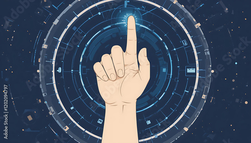 Technology digital interface artificial intelligence hologram future network abstract background computer ai information futuristic communication concept or virtual data cyberspace innovation display