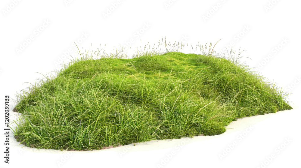 green grassland background isolated on white green grassland background isolated on white
