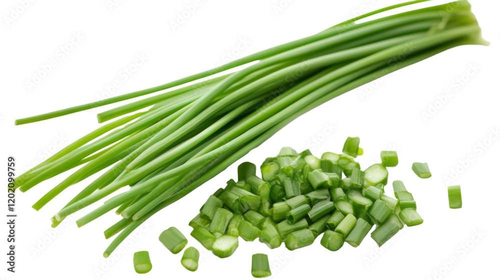 Chive, isolated on transparent background Chive, isolated on transparent background