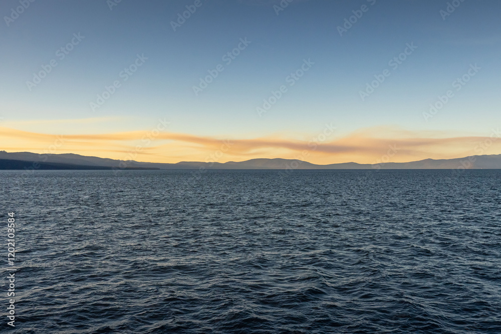 sunset over the sea