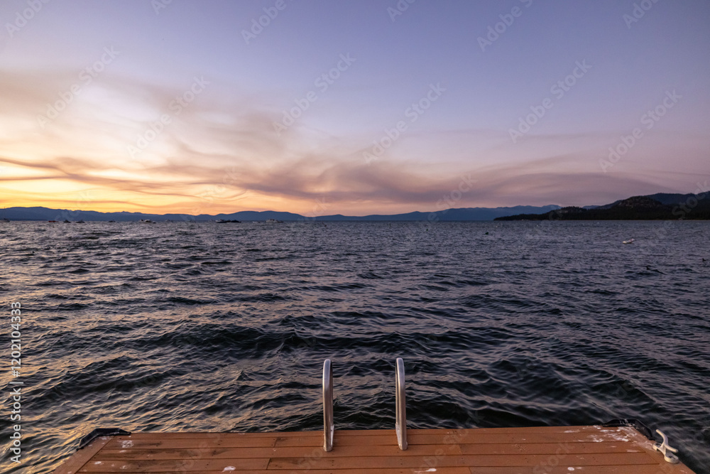 sunset over the sea