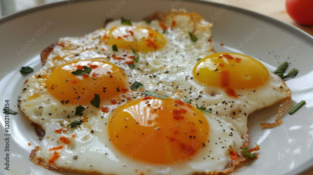hearty breakfast with fried eggs and sausages hearty breakfast with fried eggs and sausages