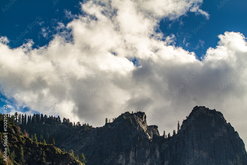 clouds over the mountains