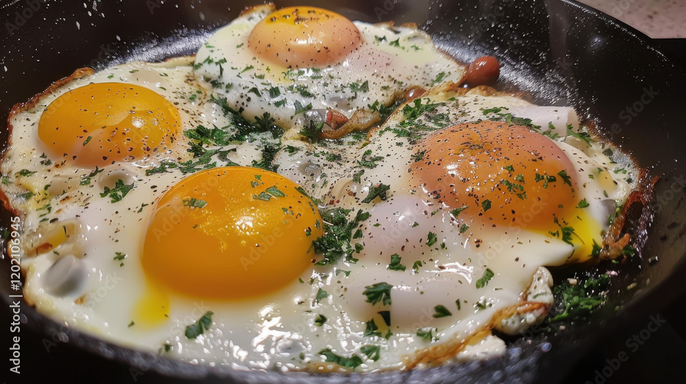 hearty breakfast with fried eggs and sausages hearty breakfast with fried eggs and sausages