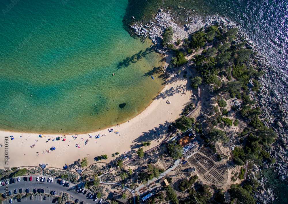 aerial view of beach