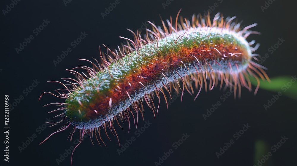 Fototapeta premium Bacteria flat design front view microbiology theme animation vivid. 