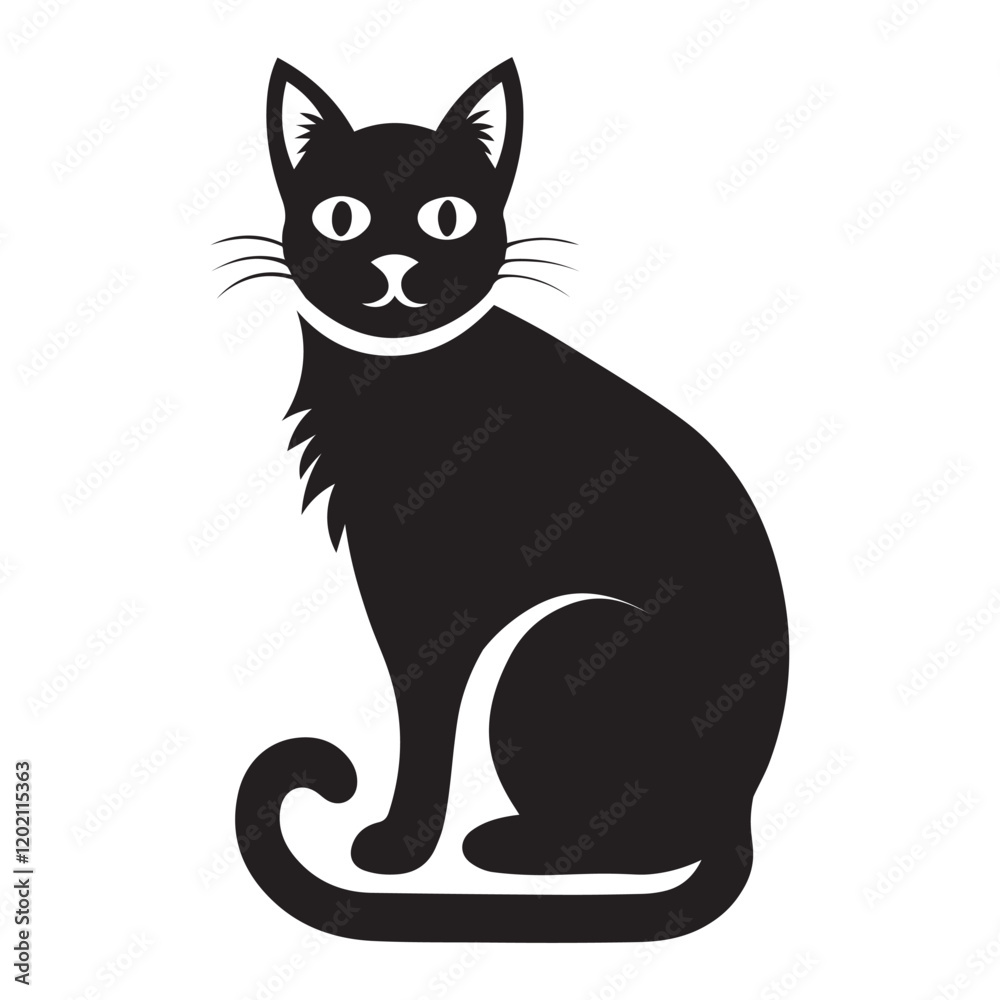 Fototapeta premium cat silhouette vector icon design