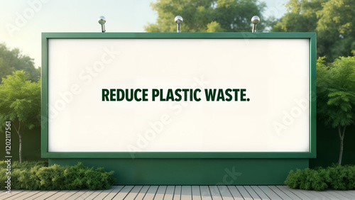 Eco-Friendly Billboard Promoting Plastic Waste Reduction photo