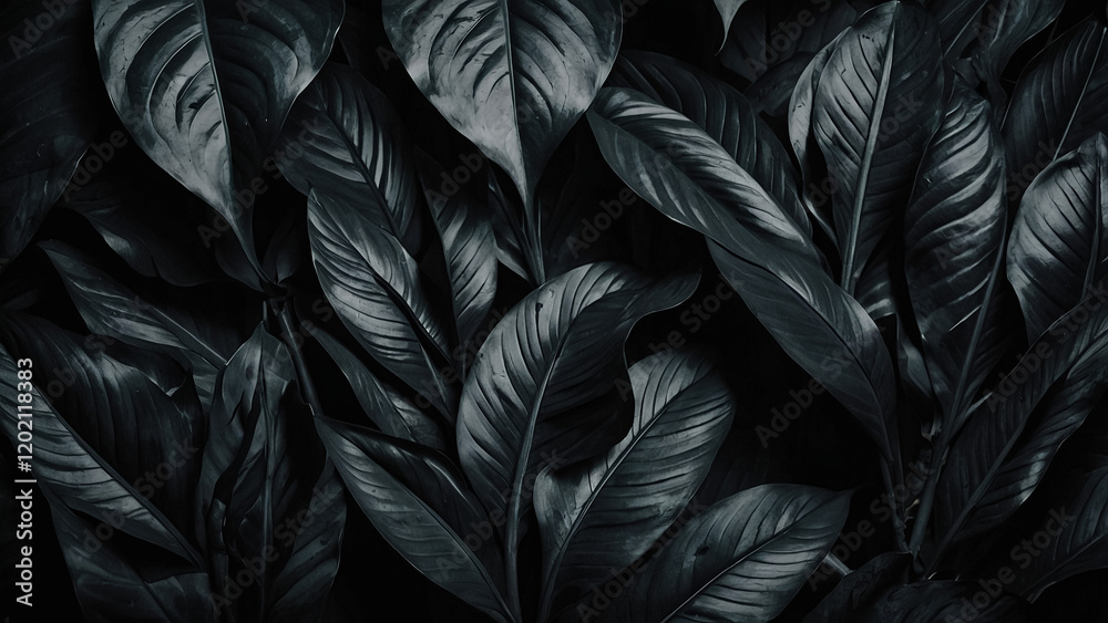 stylishly mysterious ambiance with a black leaf background, perfect for adding a modern and edgy touch to your creative work. stylishly mysterious ambiance with a black leaf background, perfect for adding a modern and edgy touch to your creative work.