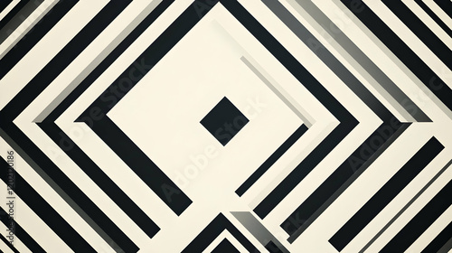 Abstract pattern of evenly spaced diagonal lines in black and white, forming a geometric design on a flat neutral background photo