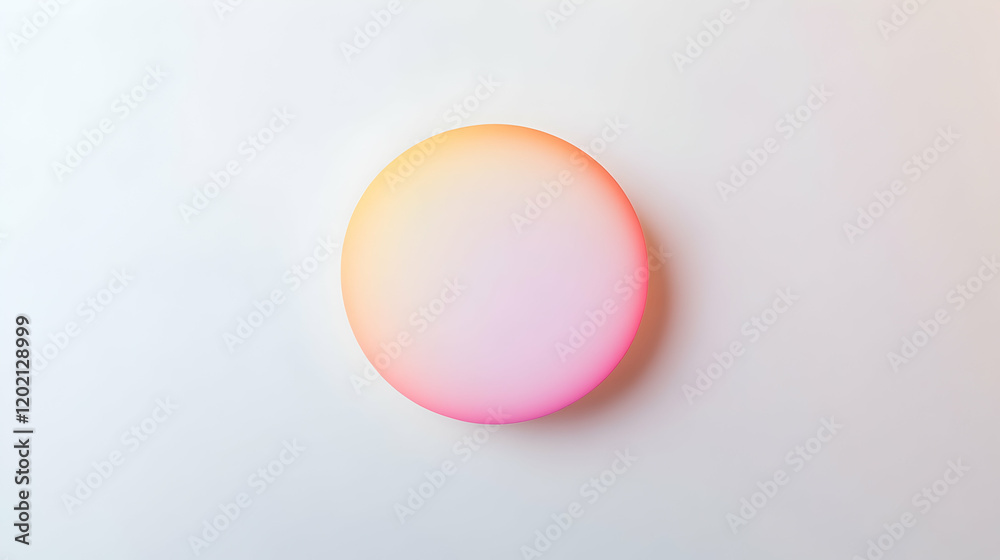 Single gradient ellipse in soft pastel tones of pink and orange placed at the center of a plain white background, creating a clean and modern minimalistic design Single gradient ellipse in soft pastel tones of pink and orange placed at the center of a plain white background, creating a clean and modern minimalistic design