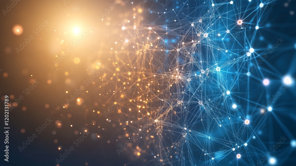 Obraz premium Abstract Tech Background with Network Connections