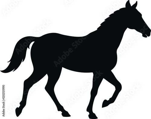 horses silhouette vector