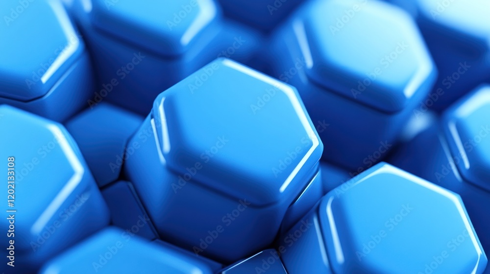 Abstract technological hexagonal background