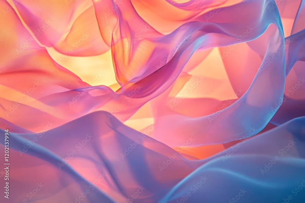 Obraz premium Abstract Pastel Fabric Draped in Soft Waves